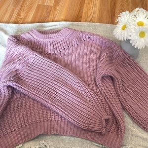Mauve oversized knit sweater from Nordstrom, great condition!